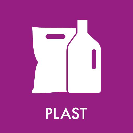 affaldssortering plast piktogram